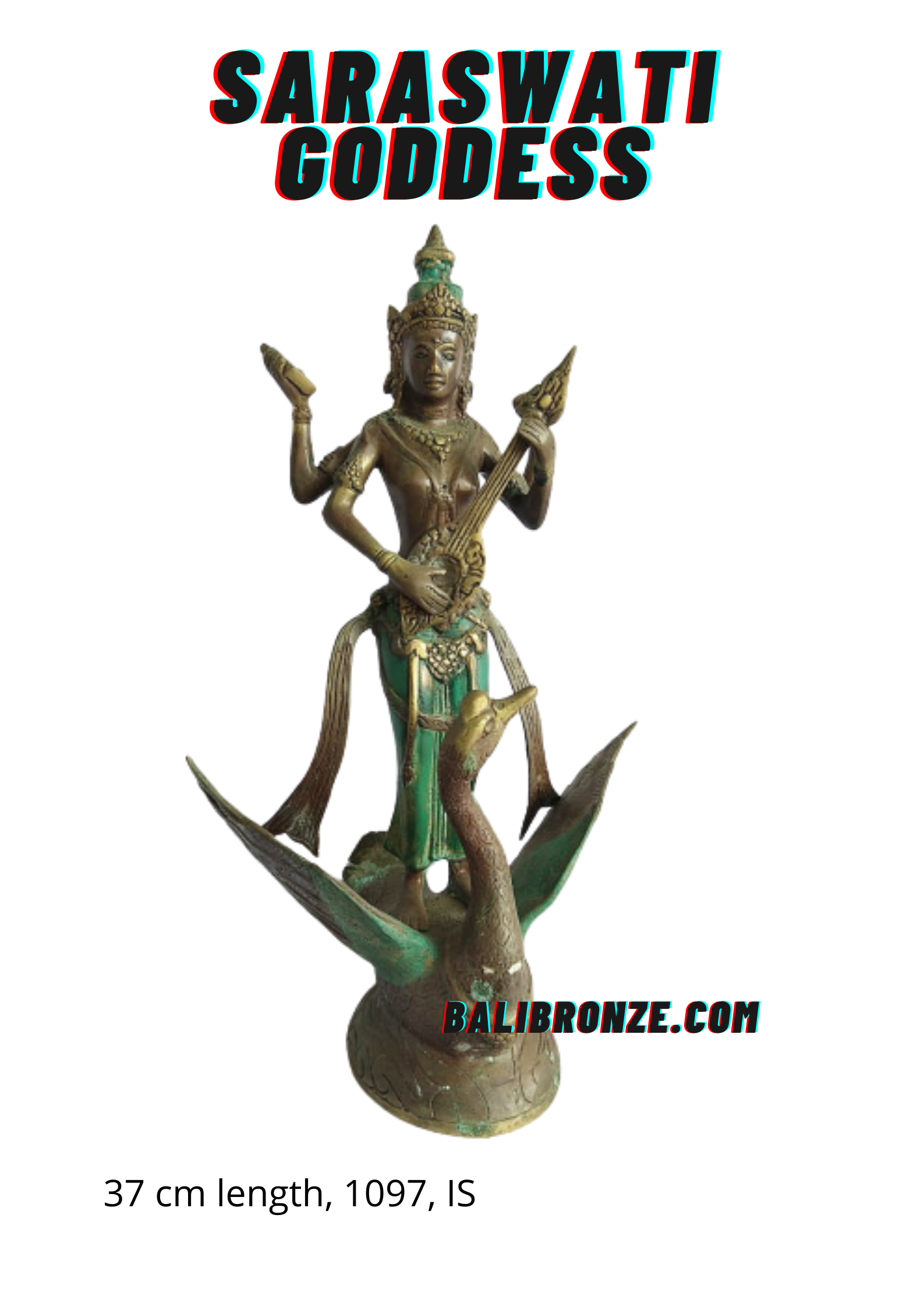 1097 Saraswati Goddess 37 cm IS