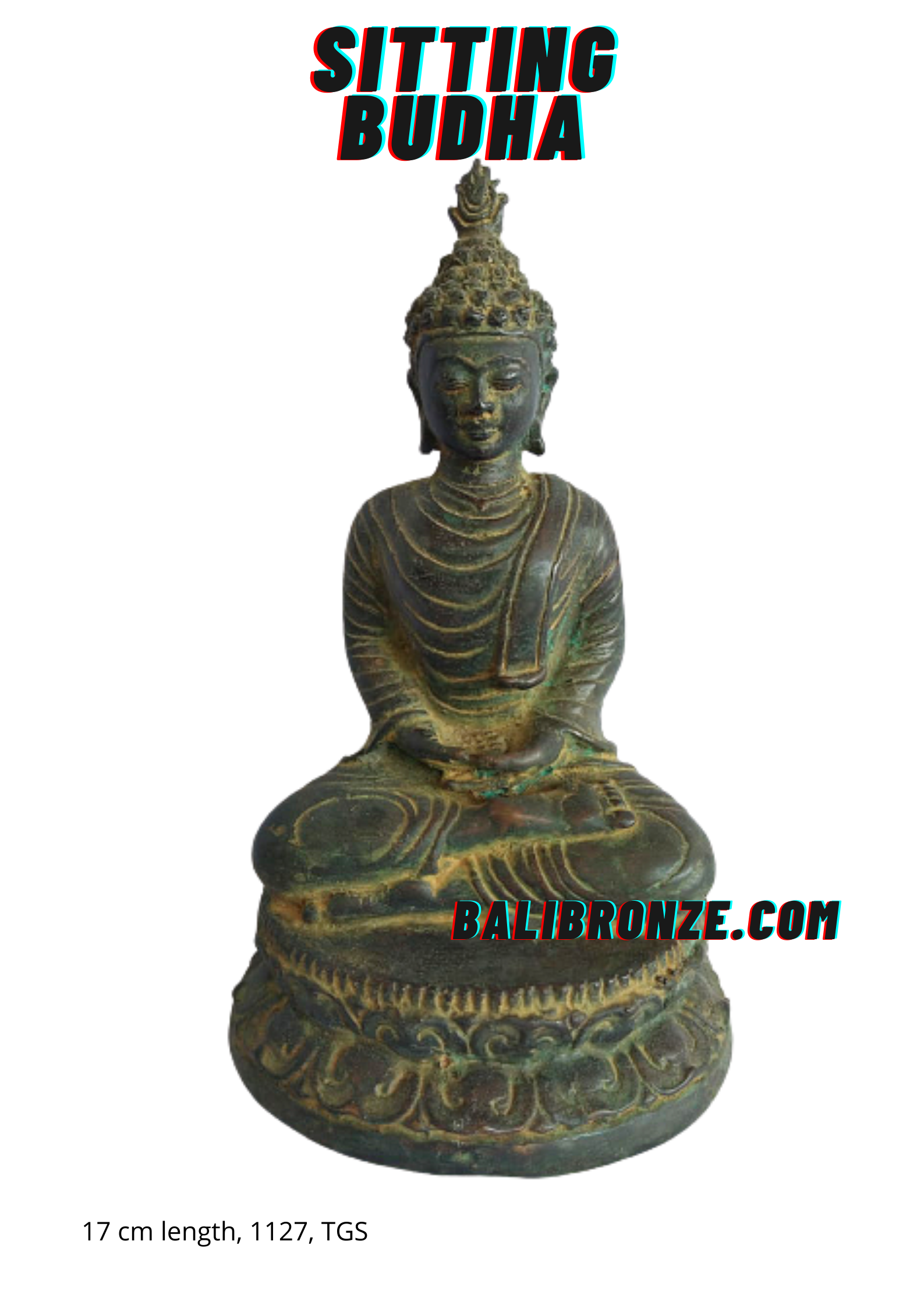 1127 Sitting Budha 18 cm TGS