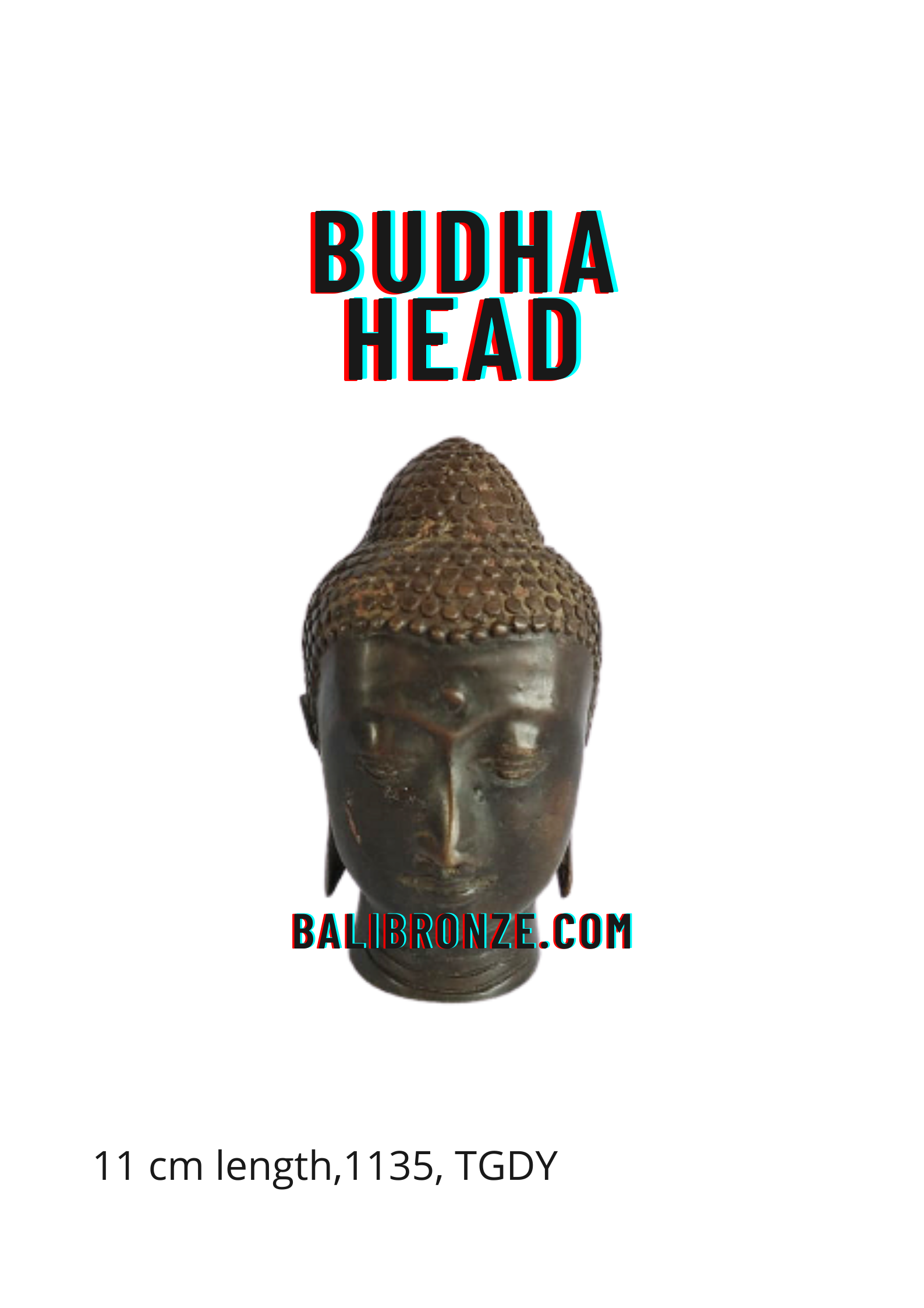1135 Budha Head 11 cm TGDY