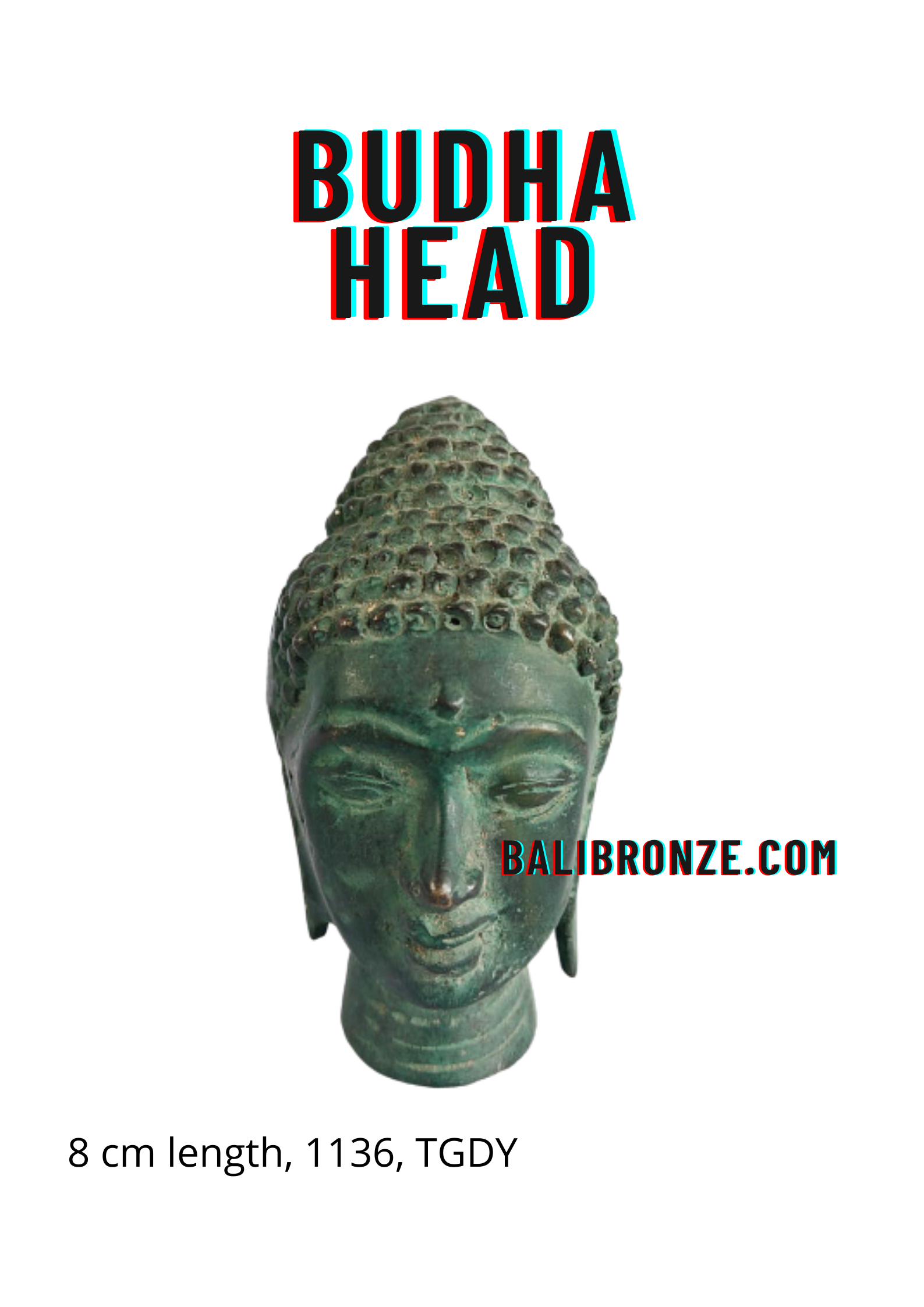 1136 Budha Head 8 cm TGDY